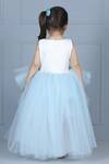 Shop_The Little Celebs_White Net, Crepe, Satin Sequins, Embroidery Elsa Bodice High-low Dress _at_Aza_Fashions