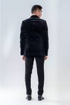 Shop_Amrit Dawani_Black Velvet, Cotton Shawl Lapel Collar Tuxedo Set _at_Aza_Fashions