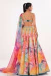 Shop_Cedar & Pine_Multi Color Brocade And Embroidery Kaleidoscope Lehenga Set For Women_at_Aza_Fashions