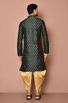 Shop_Arihant Rai Sinha_Green Silk Embroidery Geometric Print Kurta Set _at_Aza_Fashions