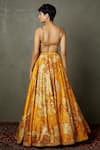 Shop_RI.Ritu Kumar_Yellow Blouse Silk And & Lehenga & Dupatta Print & Kylie Set _at_Aza_Fashions