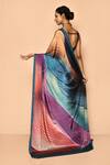 Shop_Naintara Bajaj_Multi Color Crepe Printed Digital Placed Psychedelic Saree_at_Aza_Fashions