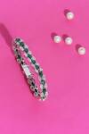 Buy_Auraa Trends_Green Zari Zircon Studded Bracelet _at_Aza_Fashions