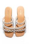 Shop_Foot Fuel_Cream Aspen Stone Studded Strappy Flats _at_Aza_Fashions