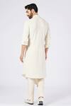 Shop S&N By Shantnu Nikhil Off White Cotton, Polyester Metallic Thread Draped Asymmetric Kurta at Aza Fashions Shop_S&N By Shantnu Nikhil_Off White Cotton, Polyester Metallic Thread Draped Asymmetric Kurta_at_Aza_Fashions