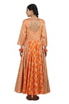 Shop_Seema Nanda_Orange  Lining Print And Falak Anarkali Set  _at_Aza_Fashions