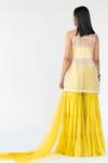 Shop Nikita Vishakha Yellow Organza, Gazi Silk Beads Scoop Neck Embroidered Kurta Sharara Set at Aza Fashions Shop_Nikita Vishakha_Yellow Organza, Gazi Silk Beads Scoop Neck Embroidered Kurta Sharara Set_at_Aza_Fashions