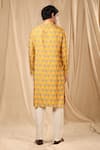 Shop_Masaba_Beige Raw Silk Printed Bloomingdale Kurta _at_Aza_Fashions