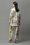 AK-OK_Multi Color Satin Printed Abstract Pattern Shirt And Joggers Co-ord Set  _Online_at_Aza_Fashions