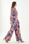 Buy_Koai_Blue Poplin, Cotton Abstract Pattern Pant For Kids_at_Aza_Fashions