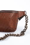 Shop_Trov_Brown Croc Embossed Leather Bag _at_Aza_Fashions
