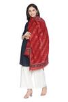 Shop Shingora Red Printed Floral Stole at Aza Fashions Shop_Shingora_Red Printed Floral Stole _at_Aza_Fashions