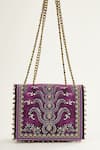 Shop_The Garnish Company_Purple Mai Japanese Floral Print Sling Bag _at_Aza_Fashions