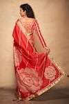 Shop_Gulabo by Abu Sandeep_Red 100% Pure Chanderi Silk Embellished Gota Border Saree _at_Aza_Fashions
