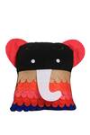 Shop_My Gift Booth_Black Fleece Frill Baby Elephant Cushion_at_Aza_Fashions