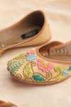 Shop_Stitched soles_Multi Color Embroidered Spring Bloom Juttis _at_Aza_Fashions