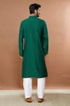 Shop_Aham-Vayam_Green Cotton Embroidered French Knots Kurta Set _at_Aza_Fashions