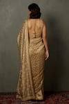 Shop_RI.Ritu Kumar_Gold Silk Embroidery Rohira Saree With Unstitched Blouse Fabric_at_Aza_Fashions