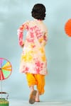 Shop_Cute Couture_Multi Color Cotton Gota Patti Abstract Print Kurta And Dhoti Pant Set _at_Aza_Fashions