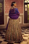 Shop_Etasha by Asha Jain_Multi Color Lehenga Metallic Tissue High Waist Bridal Set _at_Aza_Fashions