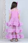 Shop_The Little Celebs_Purple Net, Satin Pearls, Feathers Embellished Dress _at_Aza_Fashions