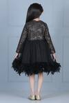 Shop_The Little Celebs_Black Net, Lycra, Satin Sequins Embroidered Dress _at_Aza_Fashions