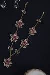 Buy_Do Taara_Pink Areeha Embellished Necklace_at_Aza_Fashions