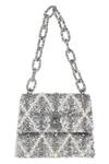 Shop_The Leather Garden_Silver Sequin Erica Smokey Quartz Mini Bag_at_Aza_Fashions
