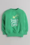 Shop_Knitting Doodles_Green Fleece Printed Make A Wish Top And Joggers Set  _at_Aza_Fashions