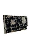 Buy_Kokommo_Black Hand Embroidered Printemps Clutch _at_Aza_Fashions