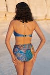 Shop_Tizzi_Blue Wonder Fabric 80% Polyamide 20% Elastane Print Twisted Bikini Set  _at_Aza_Fashions