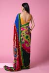 Shop_Siddhartha Bansal_Multi Color Pure Crepe Embroidered Paisley Printed Saree With Blouse  _at_Aza_Fashions