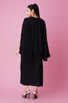 Shop_Amani_Black Semi Stretch Round Embellished Cape Gown  _at_Aza_Fashions