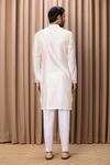 Shop Ankit V Kapoor Ivory Cotton, Silk Embroidery Amaani Botanical Print Straight Kurta Set at Aza Fashions Shop_Ankit V Kapoor_Ivory Cotton, Silk Embroidery Amaani Botanical Print Straight Kurta Set _at_Aza_Fashions