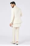 Shop_S&N by Shantnu Nikhil_Off White Poly Blend Embroidered Patchwork Collar Bandhgala _at_Aza_Fashions