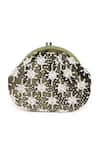 Shop_Quirky Tales_Green Embellished Heer Zardozi Pouch_at_Aza_Fashions