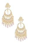 Buy_Kiara_Gold Plated Artificial Stones Kundan Embellished Chandbalis _Online_at_Aza_Fashions