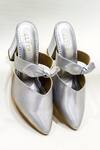 Shop The Alter Silver Metallic Satin Beverly Bow Block Heels at Aza Fashions Shop_The Alter_Silver Metallic Satin Beverly Bow Block Heels _at_Aza_Fashions
