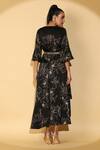 Shop_Madder Much_Black Cupro Modal Amy Zari Embroidered Dress_at_Aza_Fashions