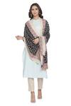 Shop_Shingora_Black Woven Pure Wool Floral Embroidered Jaali Shawl _at_Aza_Fashions