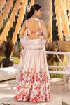 Shop_Chhavvi Aggarwal_Off White Modal, Satin, Organza Sequins, Beads, Floral Print Kalidar Lehenga Set _at_Aza_Fashions