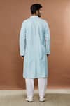 Shop_Aham-Vayam_Blue Cotton Sequins Utsav Embroidered Kurta And Patiala Set _at_Aza_Fashions