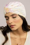 Buy_Hair Drama Co_White Tie Dye Hand Turban _at_Aza_Fashions