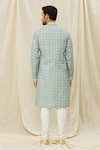 Shop_Arihant Rai Sinha_Green Handloom Cotton Mirrors Traditional Print Straight Kurta_at_Aza_Fashions