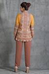 Shop_Dusala_Yellow Pashmina Thread Band Collar Royal Palace Jacket _at_Aza_Fashions