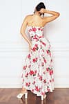 Shop_Sakshi Girri_Ivory Crepe Embroidery Sweetheart Neck Floral Print Corset And Maxi Skirt Set _at_Aza_Fashions