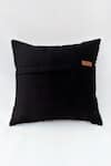 Shop_Throwpillow_Black Blend Of Cotton And Polyester Houndstooth Pattern Cushion Cover _at_Aza_Fashions