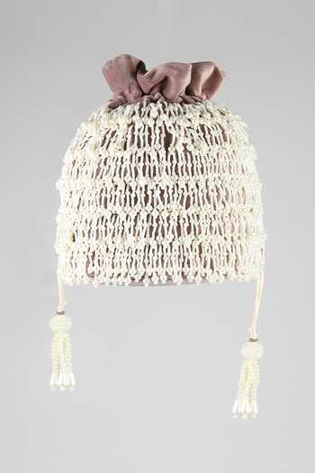 Shop_ClutcH'D_Purple Beads, Tassels Embroidered Velvet Potli Bag _at_Aza_Fashions