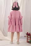 Shop_Bagichi_Pink 100% Cotton Corduroy Embroidered Bunny Sophia Dress  _at_Aza_Fashions