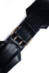 Shop_Trov_Black Plain Sloan Leather Belt _at_Aza_Fashions